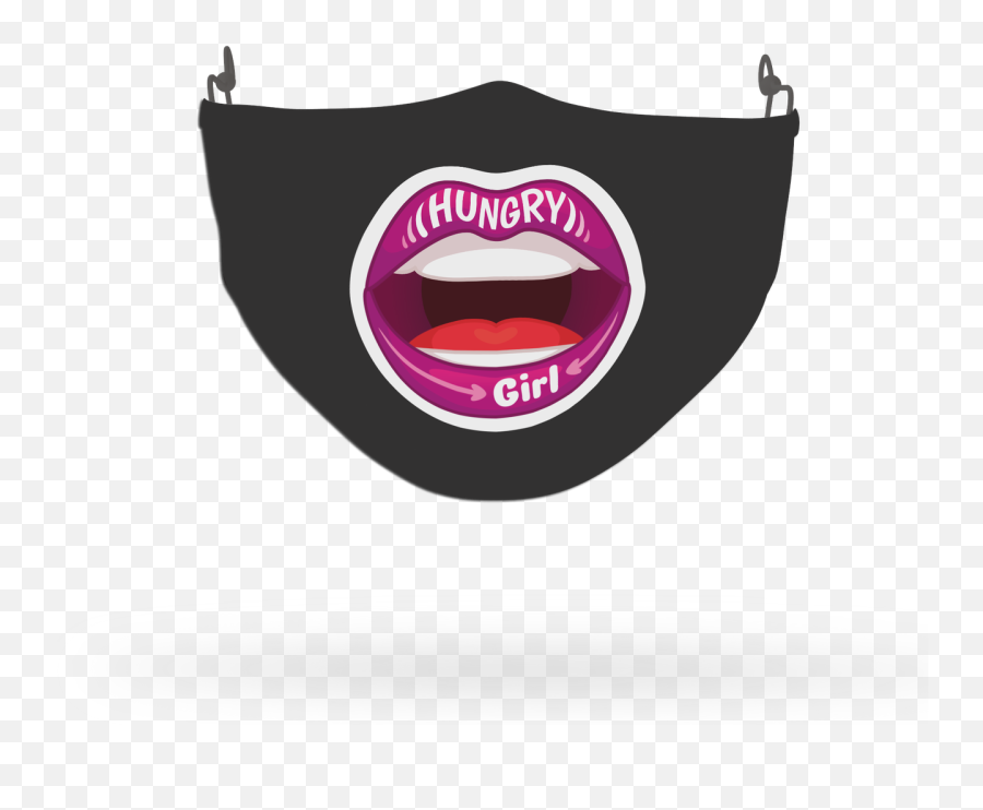 Sexy Lips U0027hungry Girlu0027 Face Covering Print 12 - Girly Emoji,Tongue Water Emoji