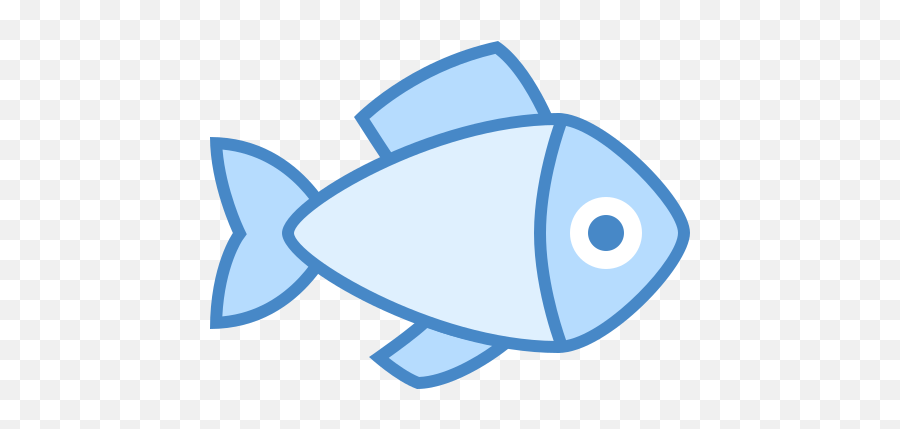 Whole Fish Icon In Blue Ui Style - Fish Icon Png Emoji,Bluefish Emojis