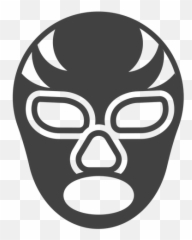Luchador Stripe Mask Detailed - Silueta De Una Mascara Emoji,Emoticon De Luchador