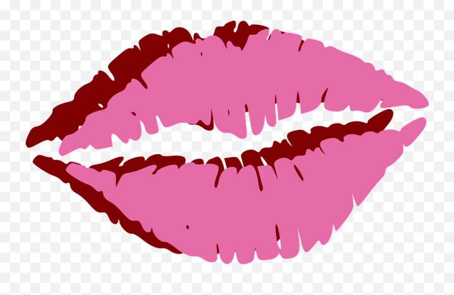 Print Lipstick Pink Kiss - Red Lips Watercolor Painting Emoji,Lick Lips Emoji