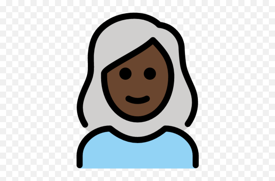 Dark Skin Tone White Hair - Happy Emoji,The Opening To Avatar In Emojis