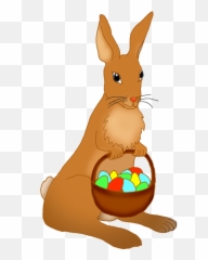 Eggs Clipart Bunny Eggs Bunny Transparent Free For Download - Easter Bunny With A Basket Of Eggs Emoji,Rabbit Egg Emoji