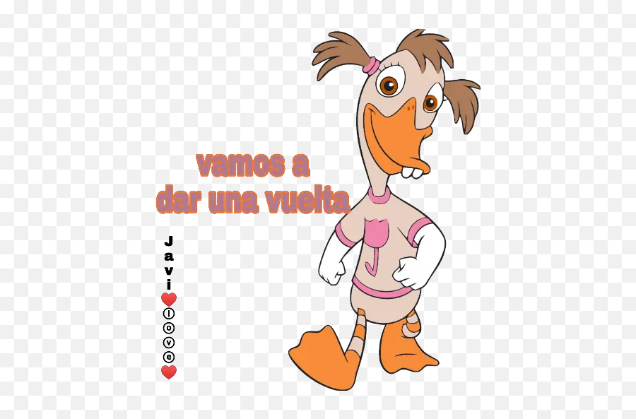 Chicken Little Stickers For Whatsapp - Deviantart Abby Mallard Emoji,Chicken Emojis