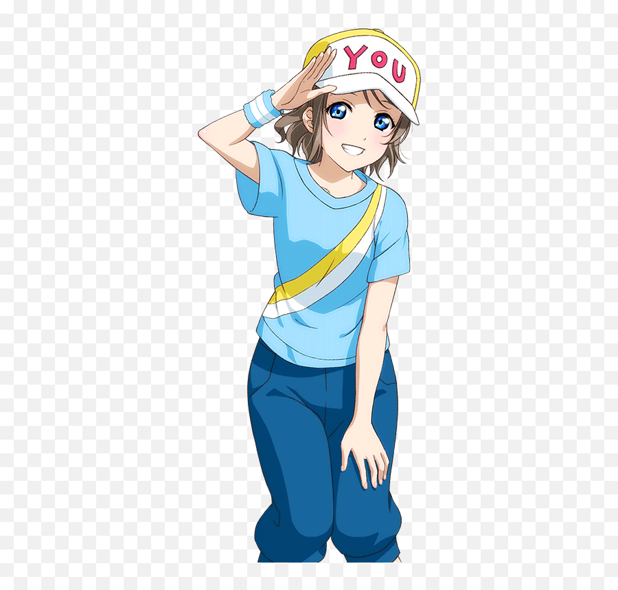 School Idol Tomodachi - Cards Album 1091 Watanabe You R Emoji,Fighto Japanese Emoticon