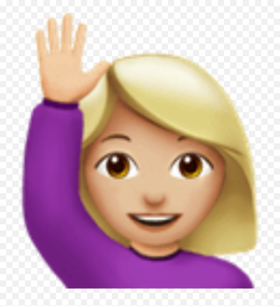 Me Handsup Girl Emoji Imoji Sticker By Kristen - Hands Up Emoji Png,Hands Up Emoji