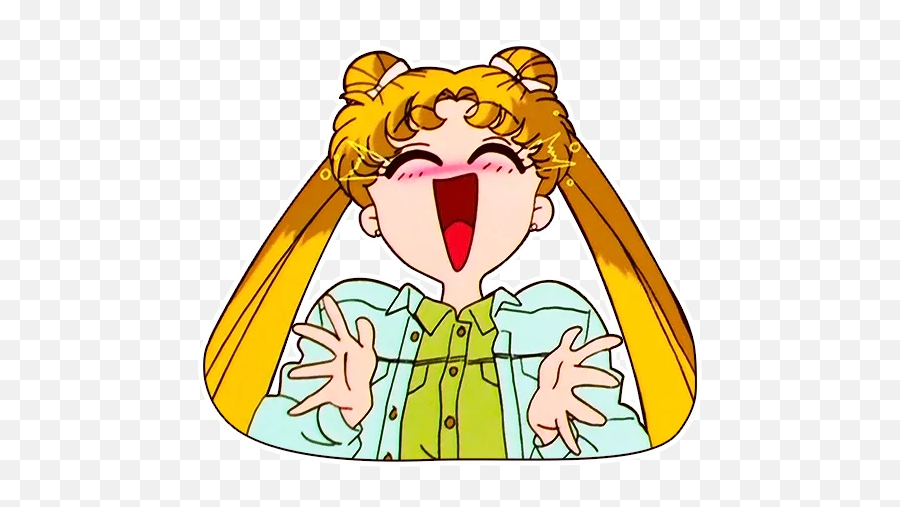 Telegram Sticker 2 From Collection Original Sailor Moon Emoji,Sailor Moon Emotions