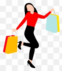 Download Free Illustrations Of Woman Shopping Bags Pose Emoji,Avatar Emotion List