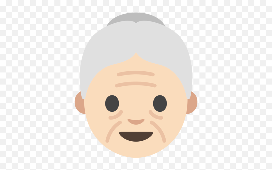 Old Lady With Light Skin Tone Emoji,01f3fb Emoticon