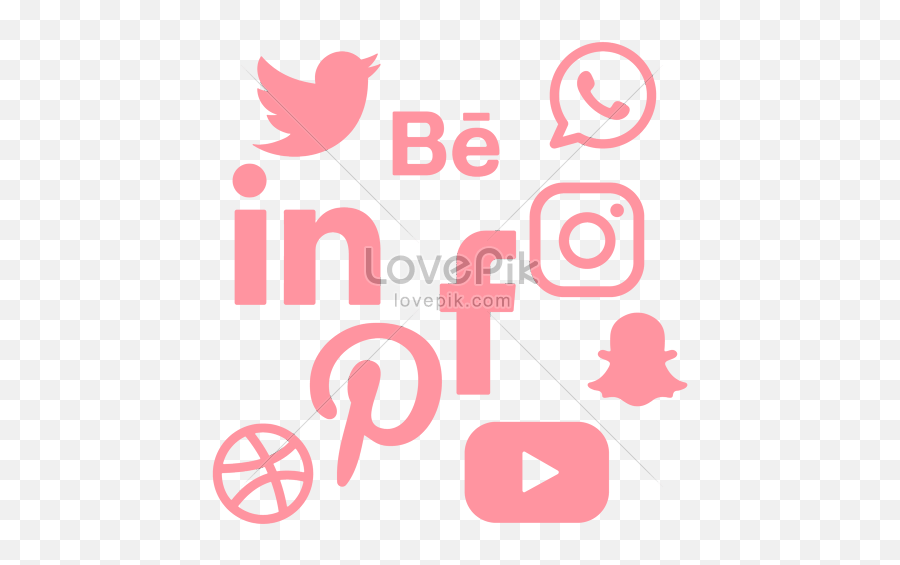 Pink Social Media Icons Vector Graphics Imagepicture Free Emoji,Emotion Code Brochure