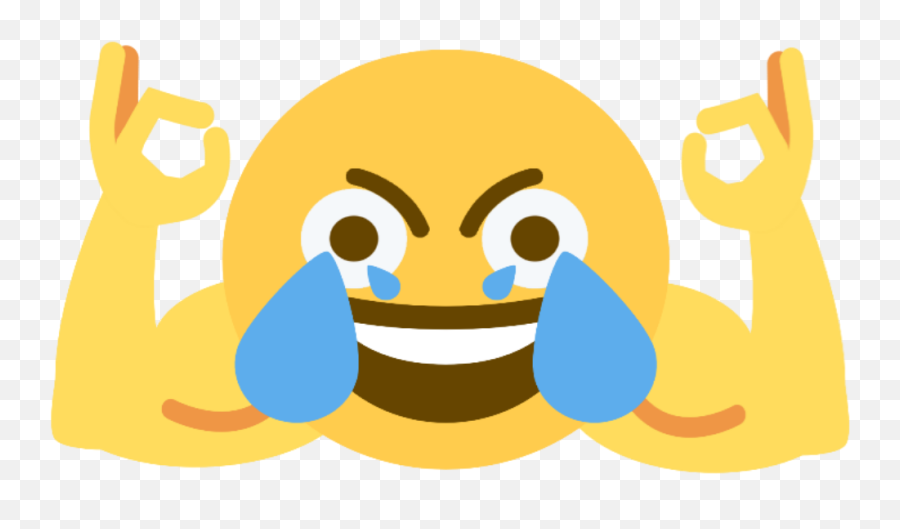 Download Crying Laughing Emoji Meme - Crying Laughing Emoji Ok Hand,Laugh E...