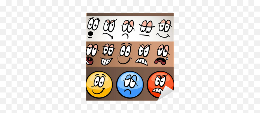 Sticker Emoticon Elements Set Cartoon Illustration - Pixersus Emoji,Grimacing Cat Emoji