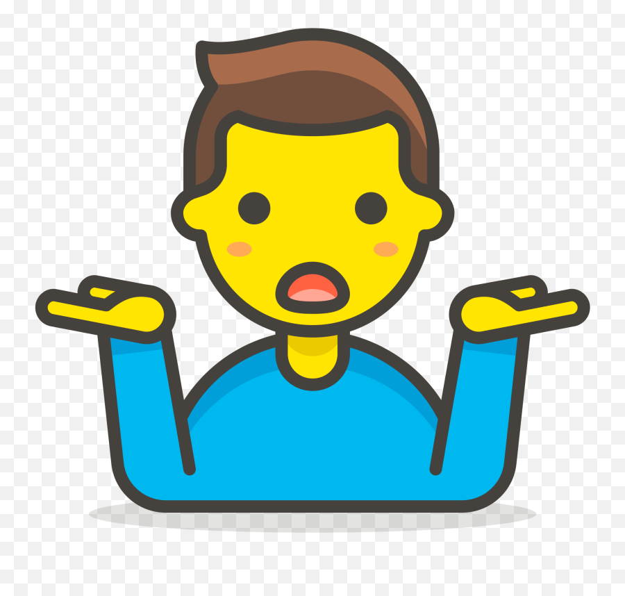 Man Shrugging Icon - Shrugging Icon Emoji,Shrug Emoji