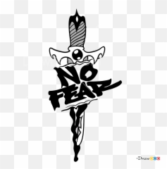 How To Draw No Fear Tattoo Fonts - No Fear Logo Tattoo Emoji,Emoji Tattoo