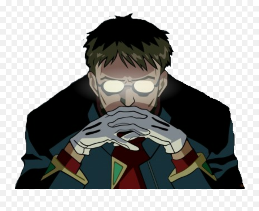 Evangelion Gendo Gendoikari Sticker - Gendo Ikari Png Emoji,Evangelion Emoji