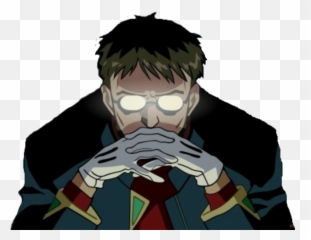 Evangelion Gendo Gendoikari Sticker - Gendo Ikari Png Emoji,Evangelion Emoji