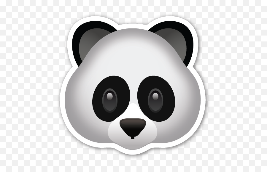 Panda Face - Emoji Panda,Large Emoji Pillow