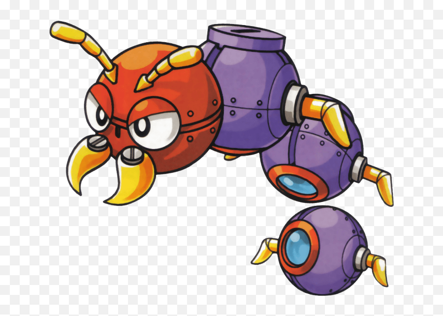Catercrawler From The Sonic Advance 2 Official Artwork Set - Sonic Enemies Emoji,Doctor Who Emoji Robots