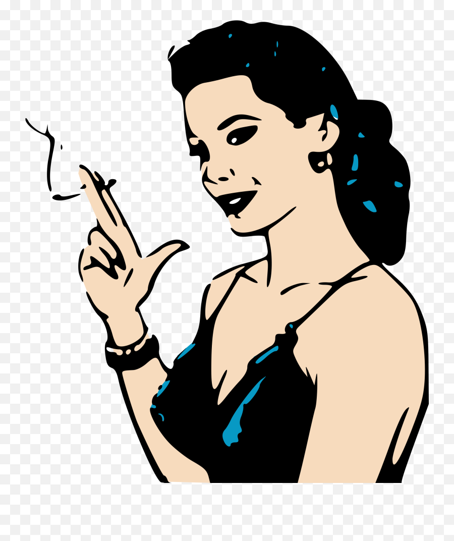 Retro Clipart Hallucination Retro Hallucination Transparent - Lady Smoking Cigarette Png Emoji,Facepalm Emoji Png Brown Girl