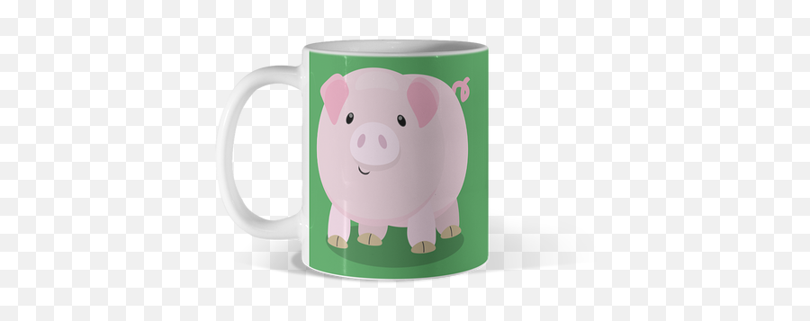 Pig Mugs Design By Humans - Magic Mug Emoji,Pig Kawaii Emoticon