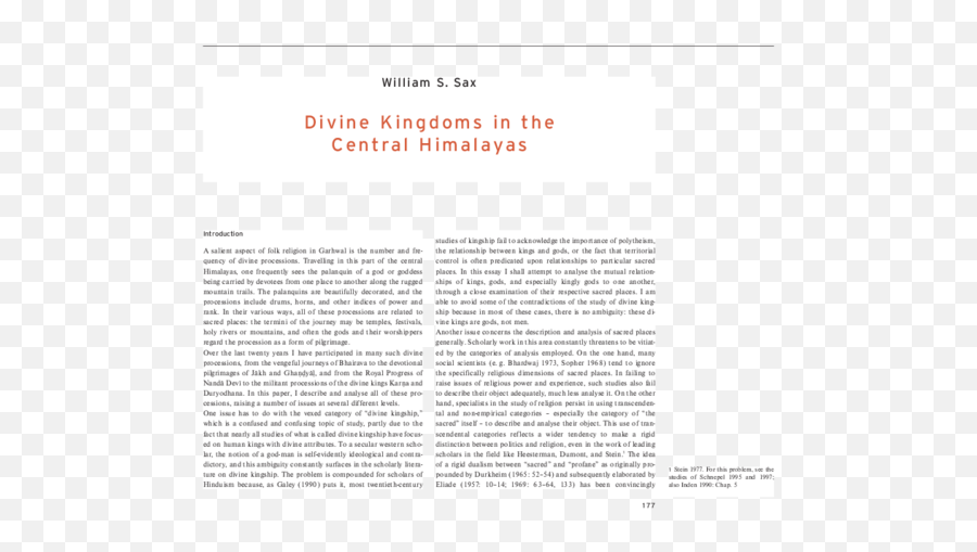 Pdf Divine Kings Of The Central Himalayas William S Sax - Document Emoji,Swaying Emotions Saxophone