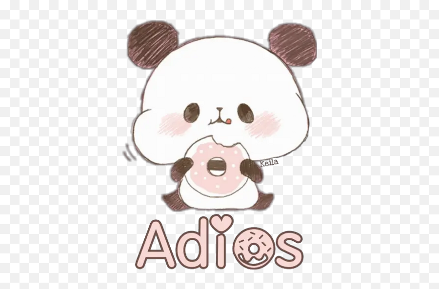 Sticker Maker - Mochi Mochi Panda Drawing Emoji,Adios Emoticon Whatsapp