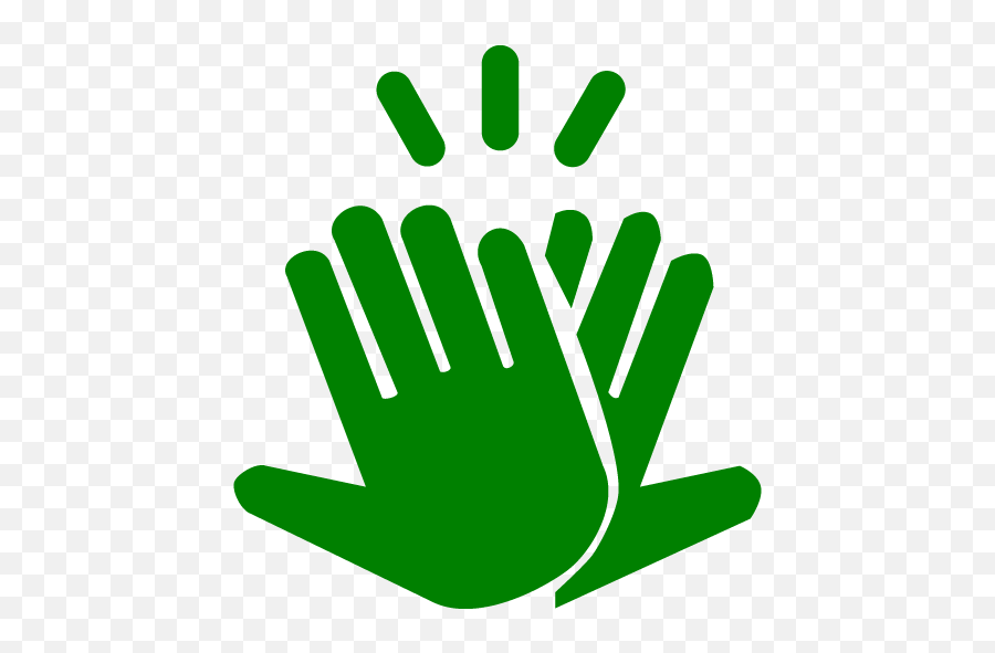 Free Green Applause Icons - Teacher Greeting Students At The Door Emoji,Free Emoticons For Email Clapping Hands