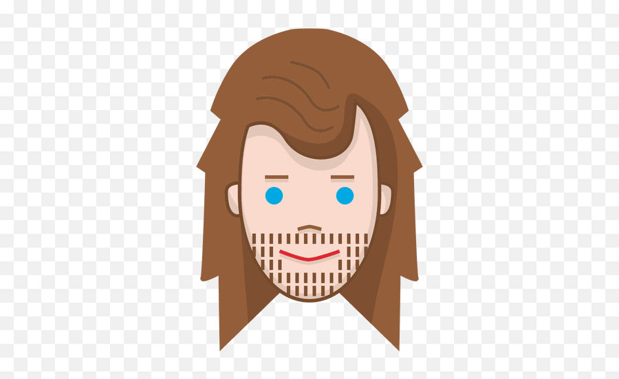 Long Hair Graphics To Download - Happy Emoji,Red Head Thick Moustache Emoticon