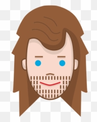 Long Hair Graphics To Download - Happy Emoji,Red Head Thick Moustache Emoticon