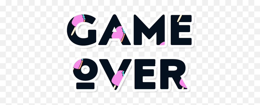 Gameover Phrases Letter Sticker By Diana Pereira - Vertical Emoji,Emoji Phrases Game
