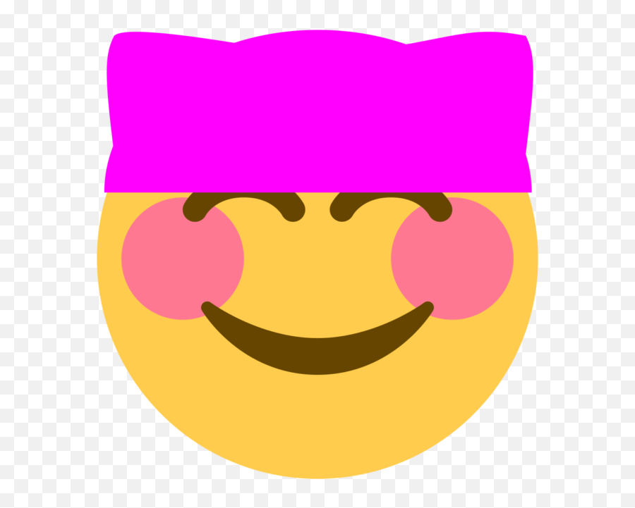 Pussyhat - Pink Hat Emoji,Png Trans[arent Emoticon