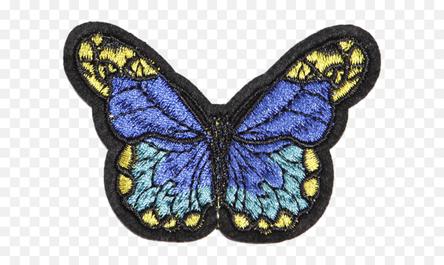Customized Butterfly With Blue Wings Sewed On Patch - Cstown Decorative Emoji,Emotion Butterflies