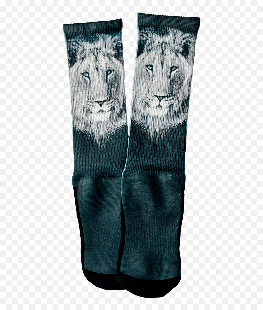 White Lion Crew Socks - For Teen Emoji,100 Emoji Socks