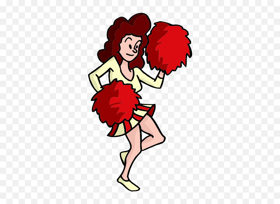 Pom - Pom Cheerleading Drawing Can Stock Photo Cheerleader Clip Art Emoji,Cheerleader Emoji