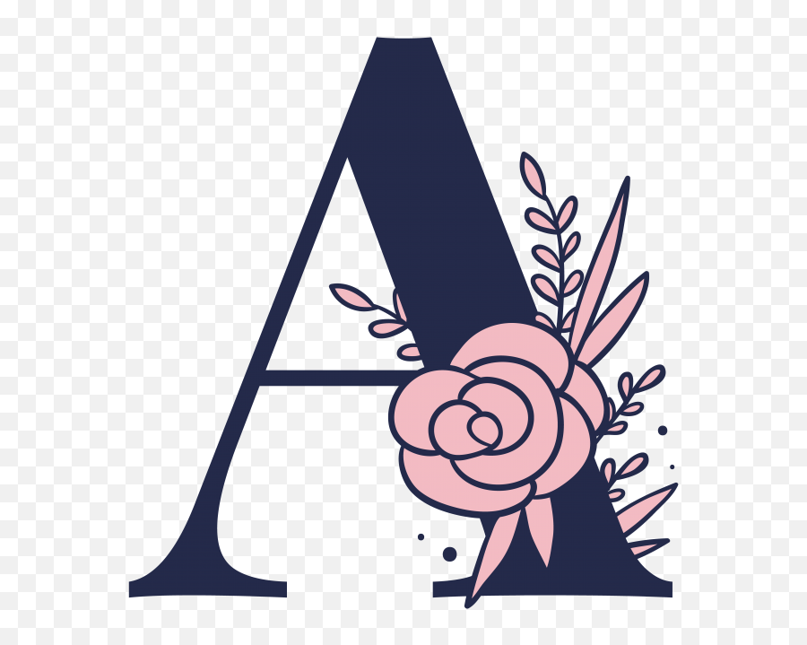 Floral Alphabet A Letter Png - Letter A Clipart Floral Emoji,Emojis For Letters Of The Alphabet