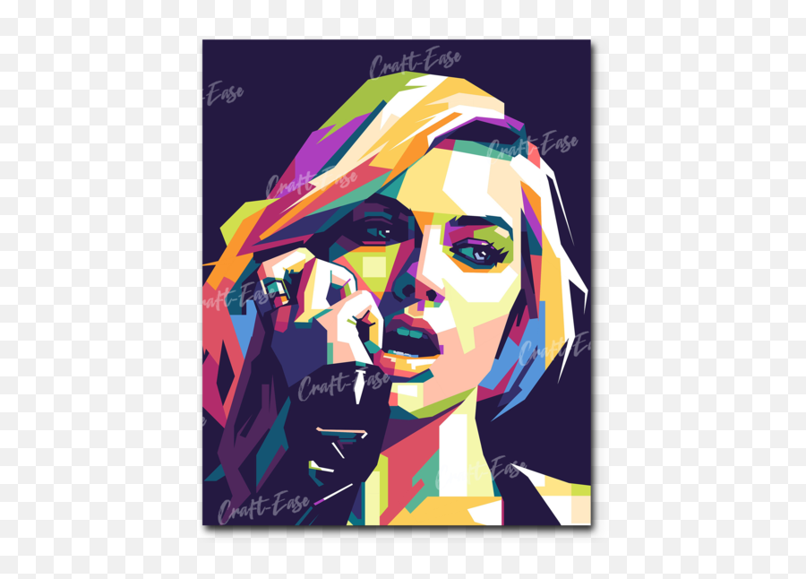 Craft - Ease Paint By Numbers Pop Art Margot Robbie Art Emoji,Pop Art Emotions