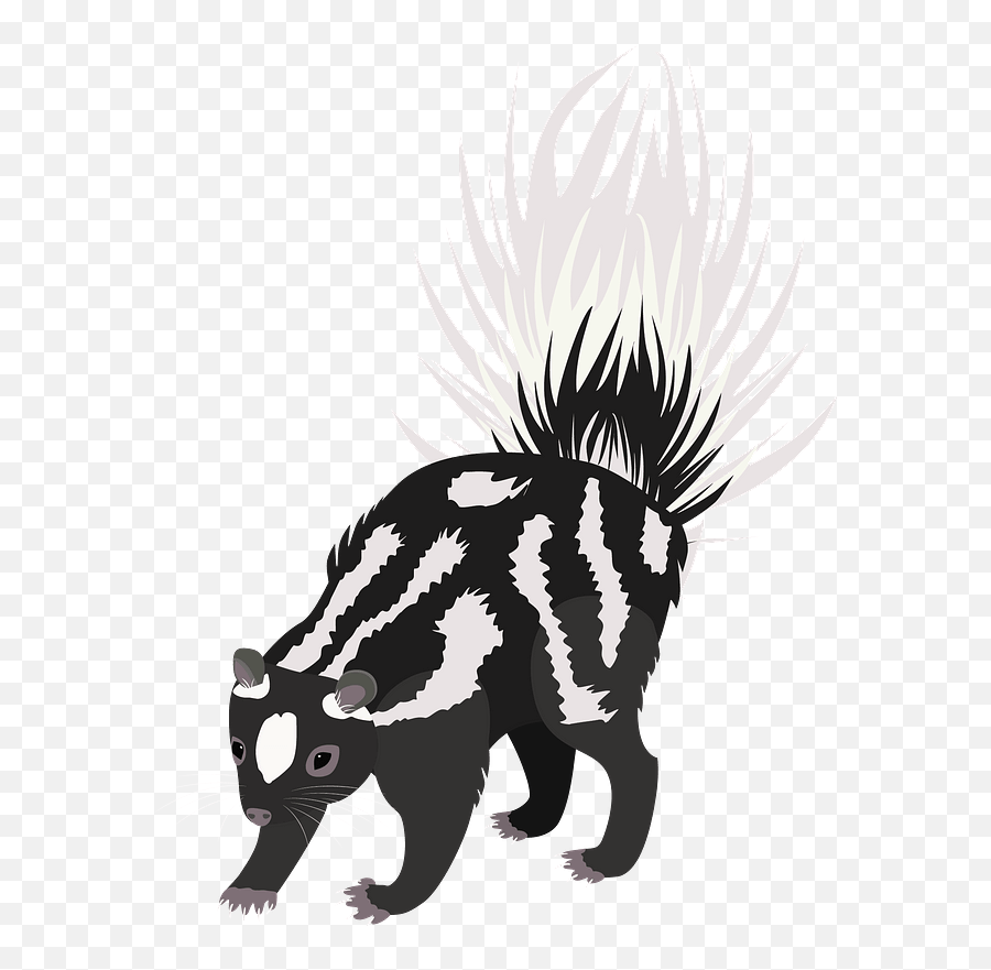 Western Spotted Skunk Clipart - Punk Fashion Emoji,Skunk Emoji