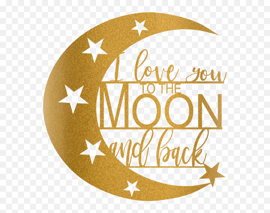 I Love You To The Moon And Back - Metal Wall Art Emoji,I Love You & Miss You Emoticons