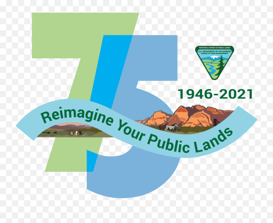 Celebrating 75 Years Bureau Of Land Management Emoji,(:l:) Emoticon