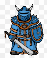 Drawing Knight Blue - Character Clipart Full Size Clipart Emoji,Castle Knight Emojis