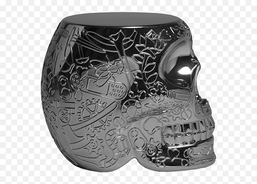 Mexico Stool And Sidetable Metal Finish Emoji,Side Skull Emoji