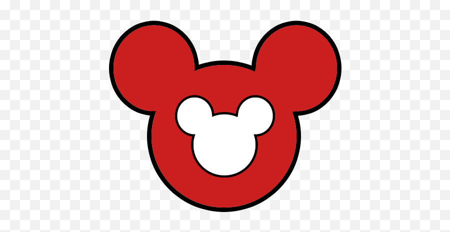Mickey Mouse Ears Icon - Mickey Ear Png White Red Emoji,Mickey Mouse Ears Emoji