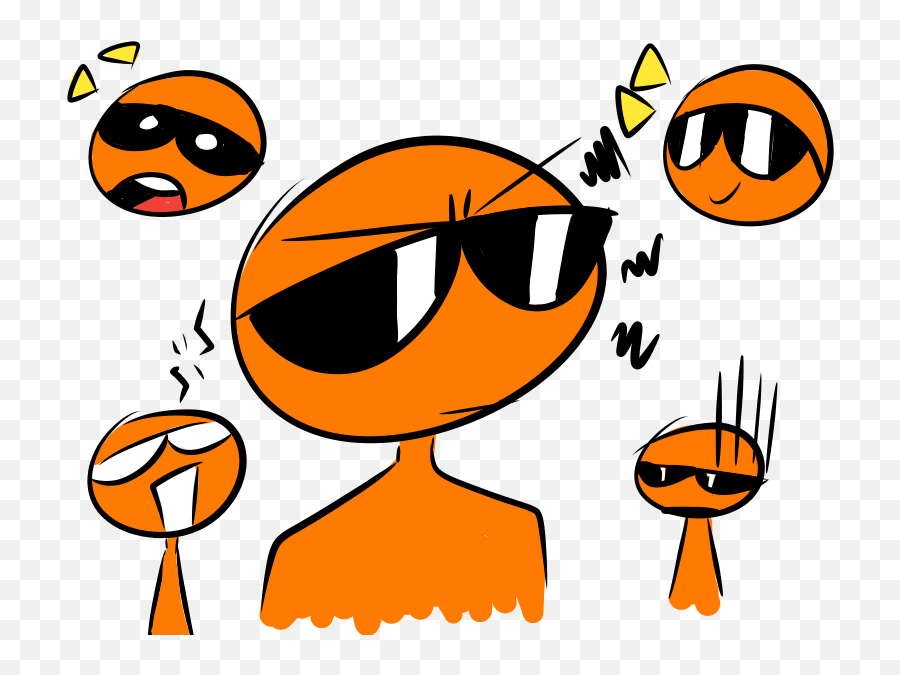 Orange Emotions By Freakshoworange On Newgrounds - Dot Emoji,Soccer Emotions