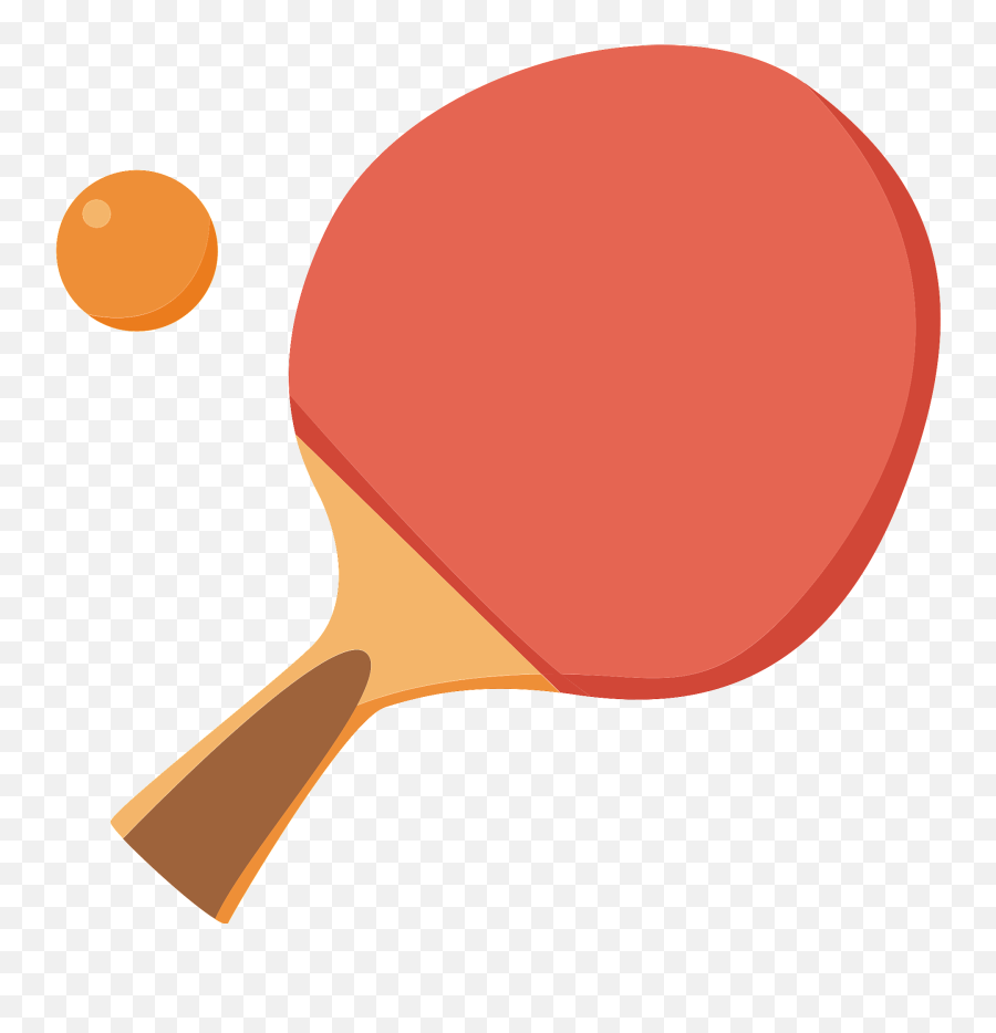 Table Tennis Paddle And Ball Clipart Free Download - Table Tennis Paddle Clipart Emoji,Emoji For Balls