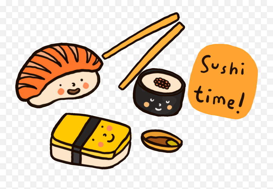 Latest Project Sushi Kawaii On Make A Gif Animated - Sushi Cartoon Gif Transparent Emoji,Sushi Emojis