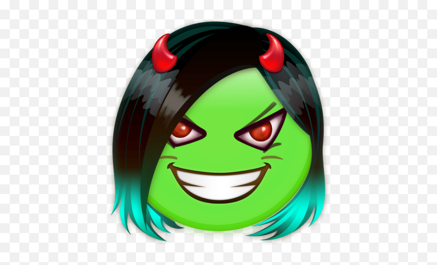 Emoji 44 Png - Emoji Diabinha Verde Com Fundo Transparente Fictional Character,Almofadas De Emoji