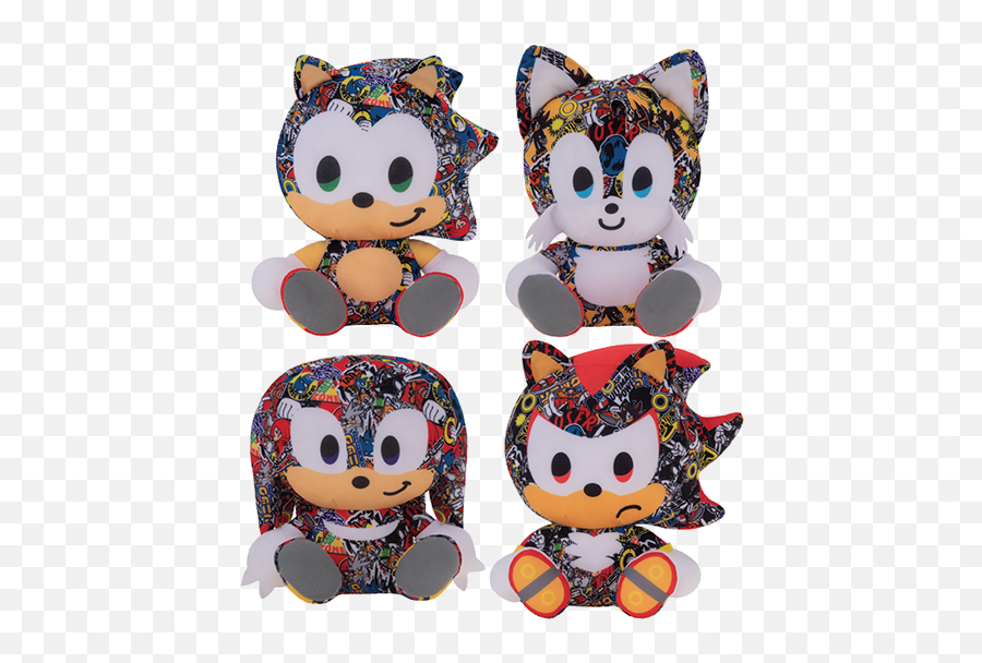 Sonic The Hedgehog - Sonic Sticker Bomb Plush Emoji,Large Emoji Pillow
