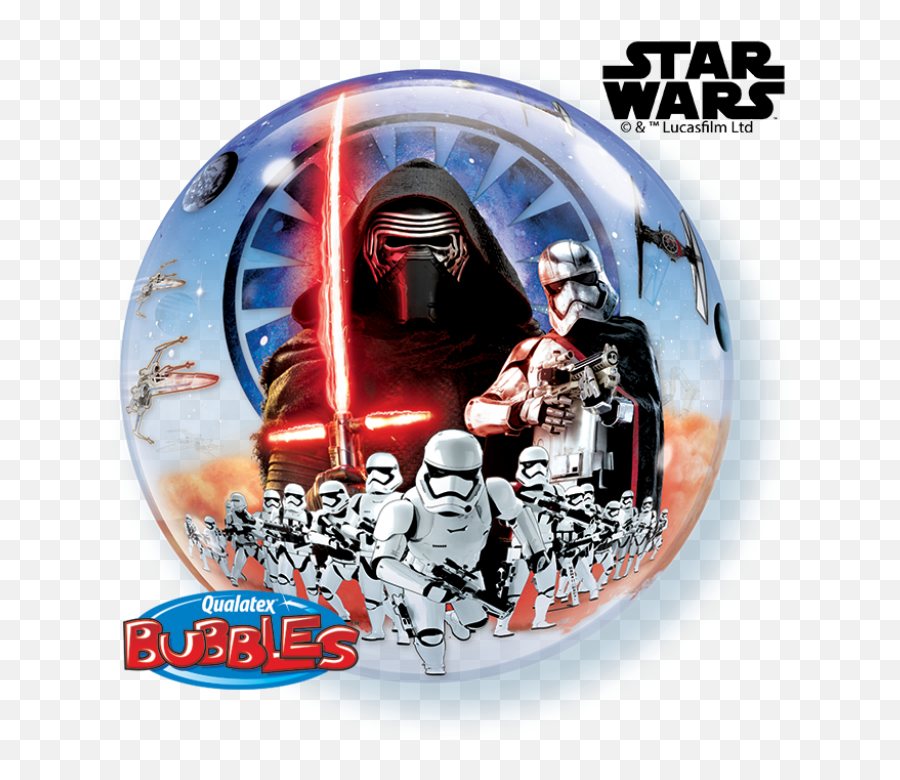 Ballon Bubble Star Wars Réveil De La Force - Star Wars Bubble Balloons Emoji,Emoticons Starwars