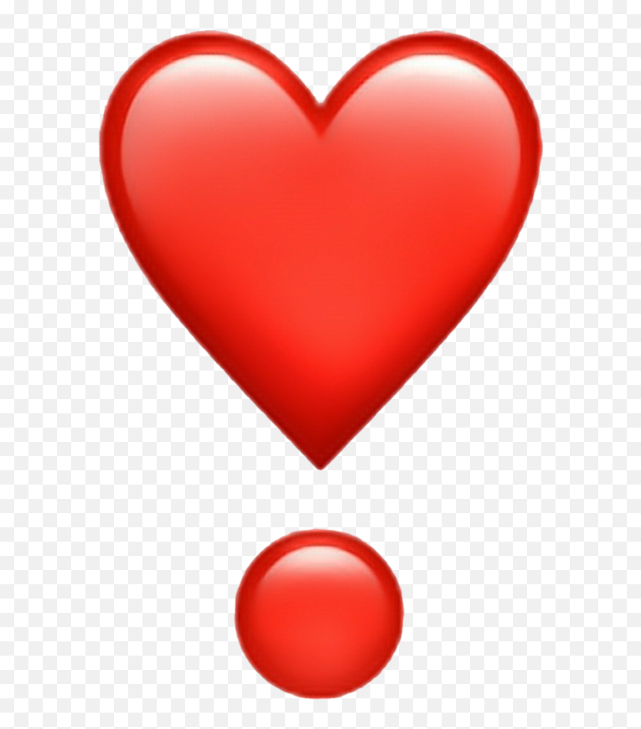 Download Emoji Png Iphone Red Love - Heart Exclamation Mark Emoji,Red Heart Emoji