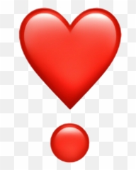 Download Emoji Png Iphone Red Love - Heart Exclamation Mark Emoji,Red Heart Emoji