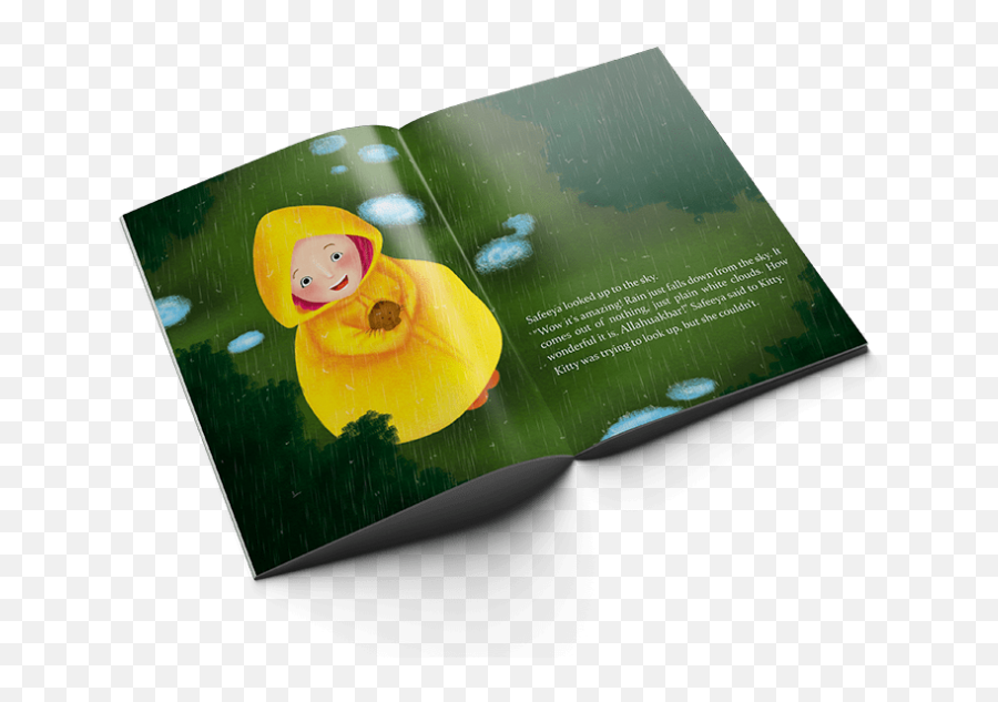 Playing In The Rain - Safeeya And Kitty Playing In The Rain Book Emoji,Kity Emotions For Kids